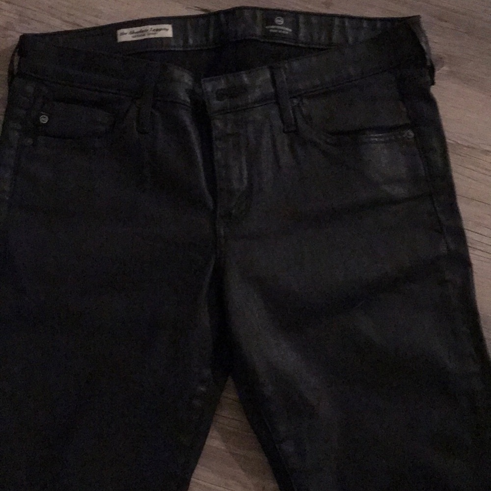 AG coated black extreme skinny legging 28R